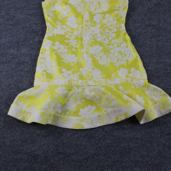 Alexis Dress Medium Alexis Solana Citrus Floral Mini Yellow Jacquard Halter Sexy - Picture 6 of 15